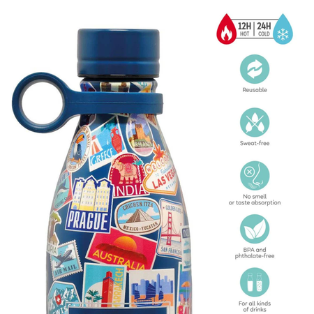 Garrafa térmica Adesivos de viagem 800ml Legami - Papelaria Encantada