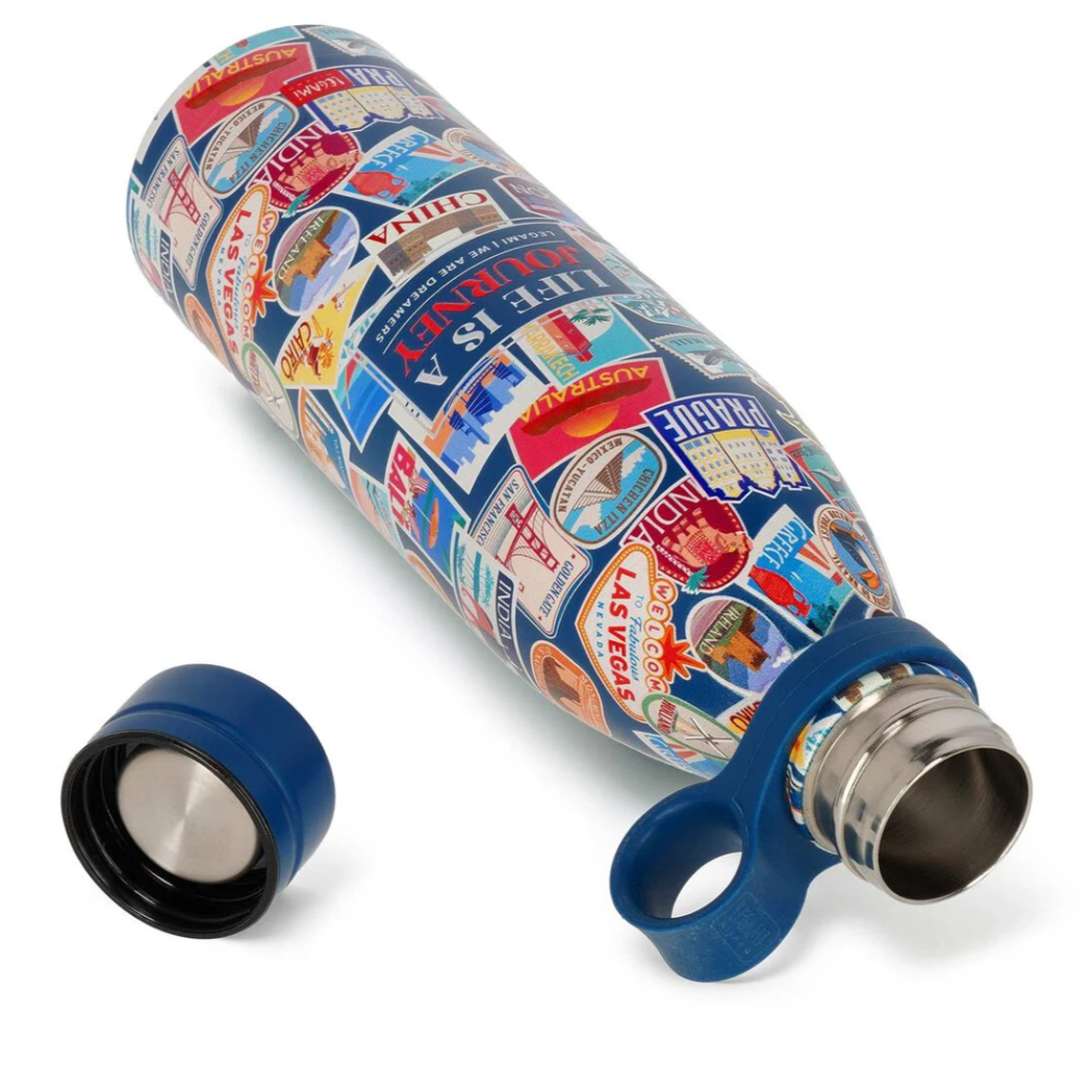 Garrafa térmica Adesivos de viagem 800ml Legami - Papelaria Encantada