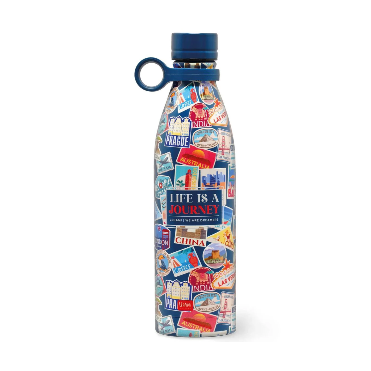Garrafa térmica Adesivos de viagem 800ml Legami - Papelaria Encantada