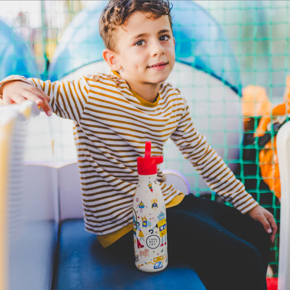 Garrafa térmica Cool Bottles Kids Messy Robots 350ML - Papelaria Encantada