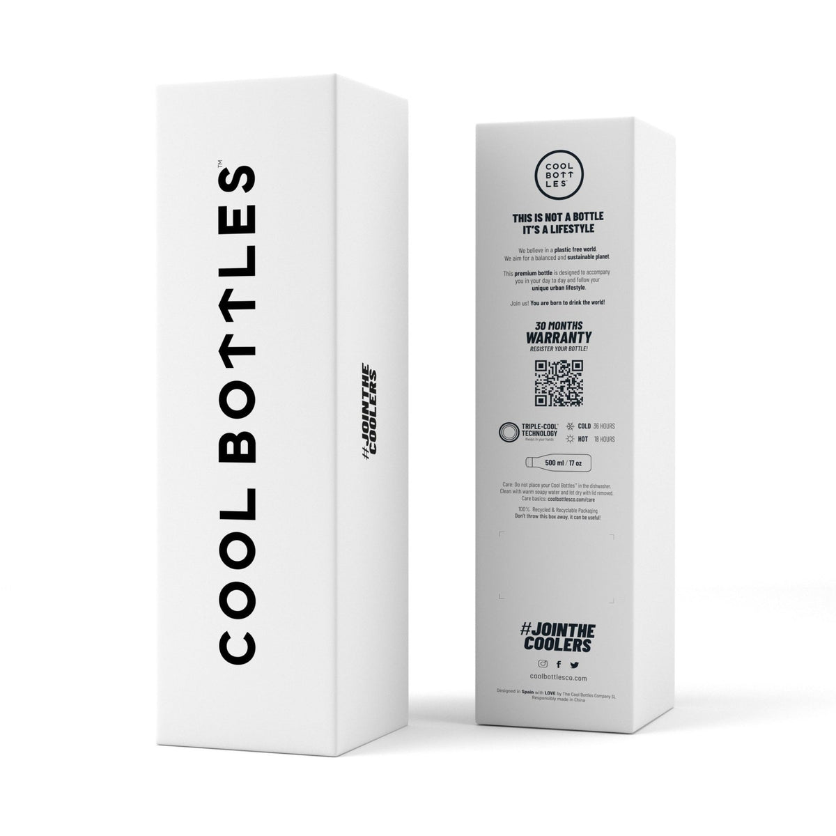 Garrafa térmica Cool Bottles Pastel Grey 500ml - Papelaria Encantada