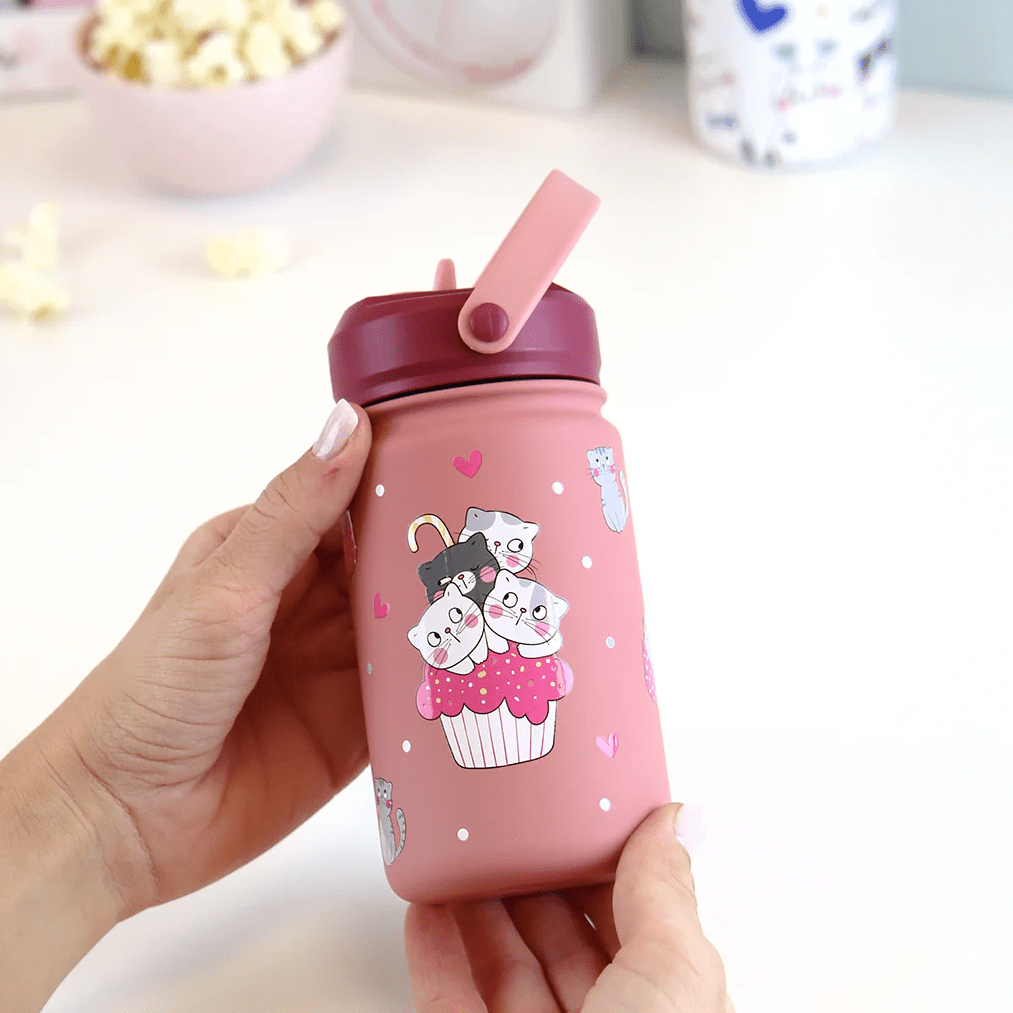 Garrafa térmica kitty world 330ml - Papelaria Encantada