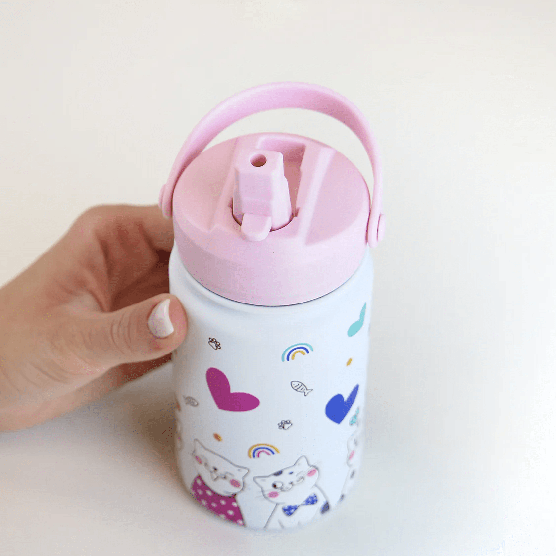 Garrafa térmica kitty world ice/pink 330ml - Papelaria Encantada