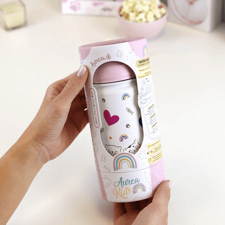 Garrafa térmica kitty world ice/pink 330ml - Papelaria Encantada