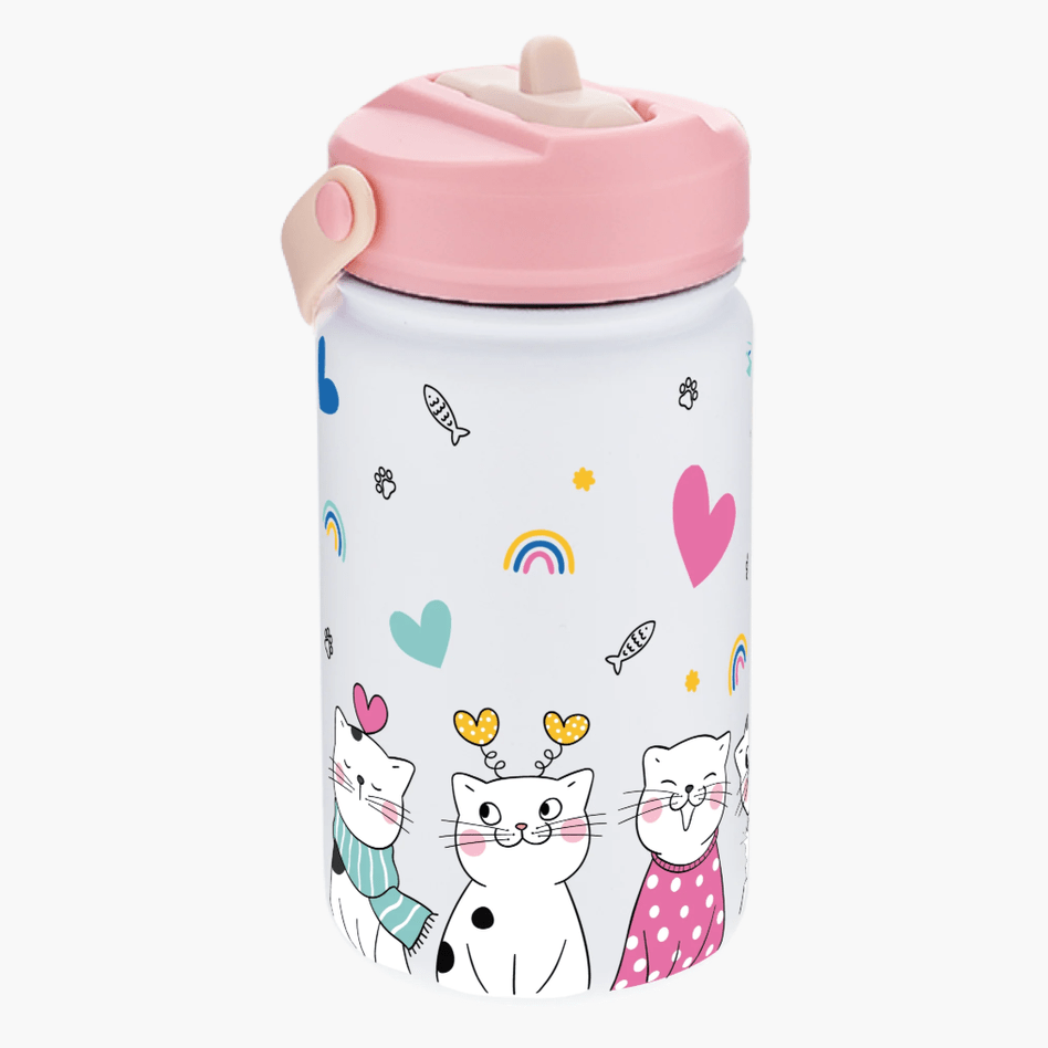 Garrafa térmica kitty world ice/pink 330ml - Papelaria Encantada