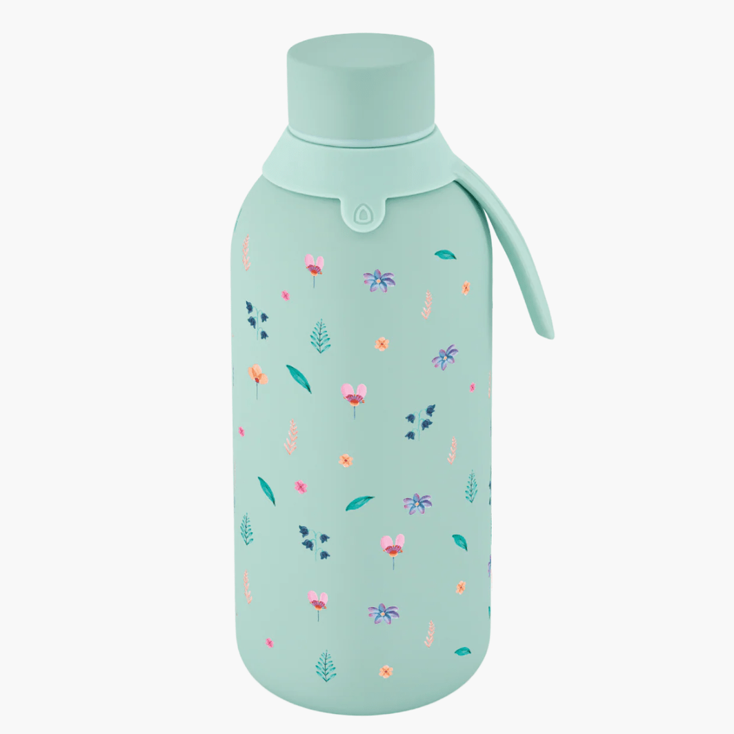 Garrafa térmica Little Bloom - Mint - 500ML - Papelaria Encantada
