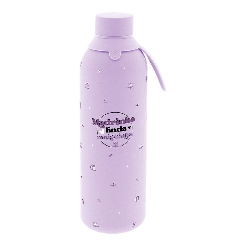 Garrafa térmica Madrinha linda e meiguinha 750ML - Papelaria Encantada