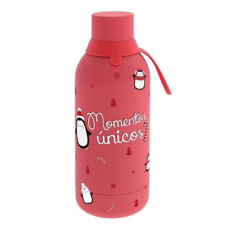 Garrafa térmica Natal 500ml - Momentos Únicos - Papelaria Encantada