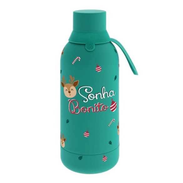 Garrafa térmica Natal 500ml - Sonha Bonito - Papelaria Encantada