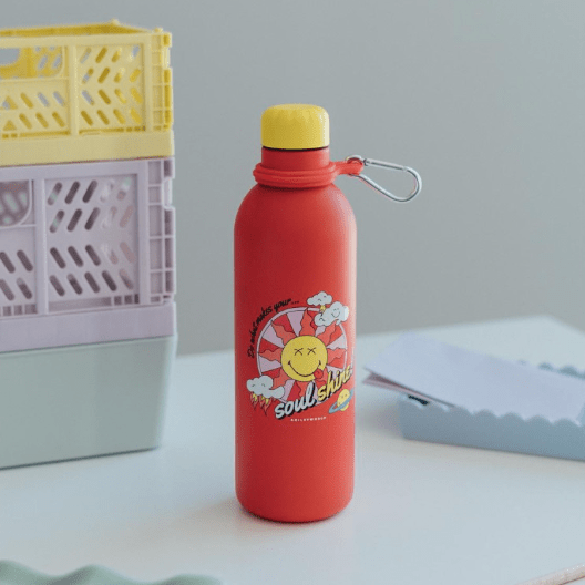 Garrafa térmica SMILEY QUIRKY COMICS 500ml - Papelaria Encantada