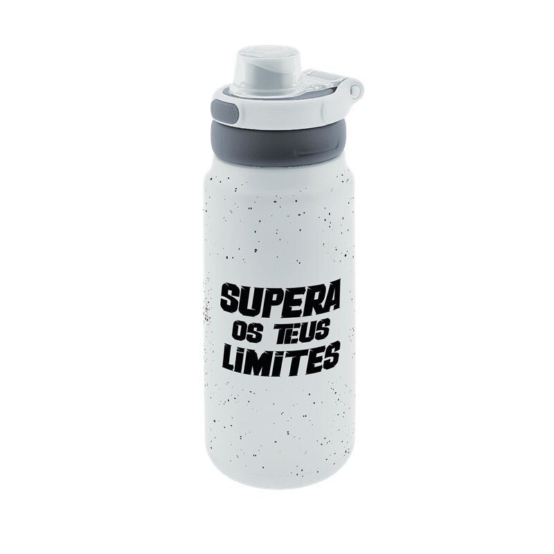 Garrafa Térmica Sport 750ML Cerâmica "Supera os Teus Limites" - Papelaria Encantada