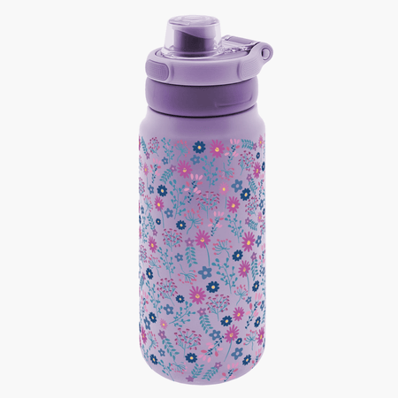 Garrafa térmica Sport - Lilac - Floral Vibes 750ML - Papelaria Encantada