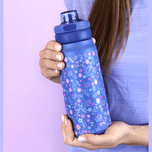 Garrafa térmica Sport - Mazarine - Floral Vibes 750ML - Papelaria Encantada