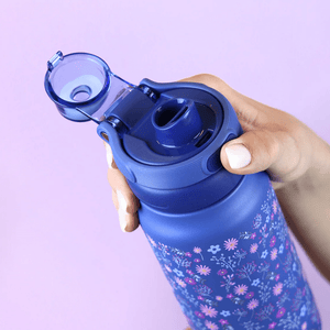 Garrafa térmica Sport - Mazarine - Floral Vibes 750ML - Papelaria Encantada