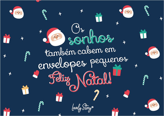 Envelope - Os sonhos também cabem em envelopes pequenos - Feliz natal