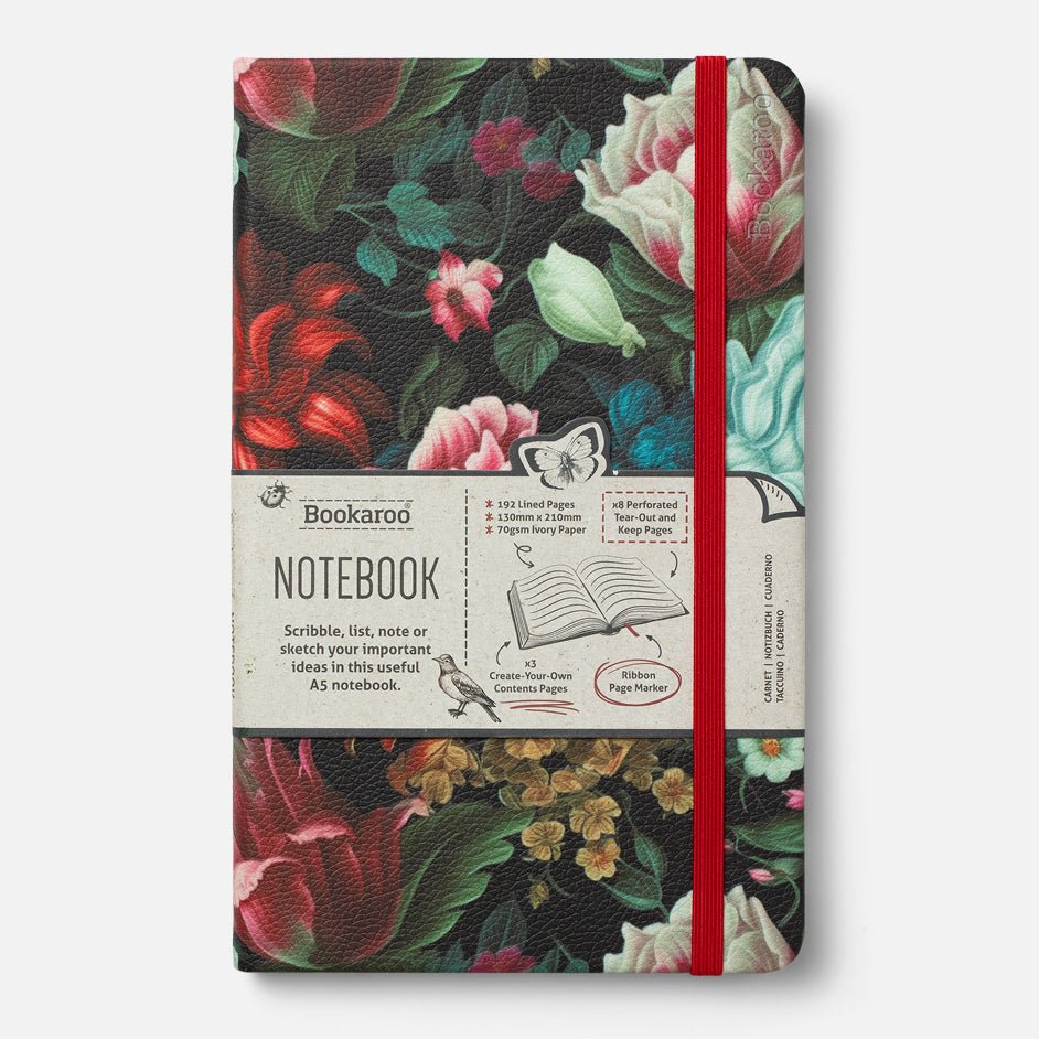 Caderno Bookaroo A5 Dark Floral