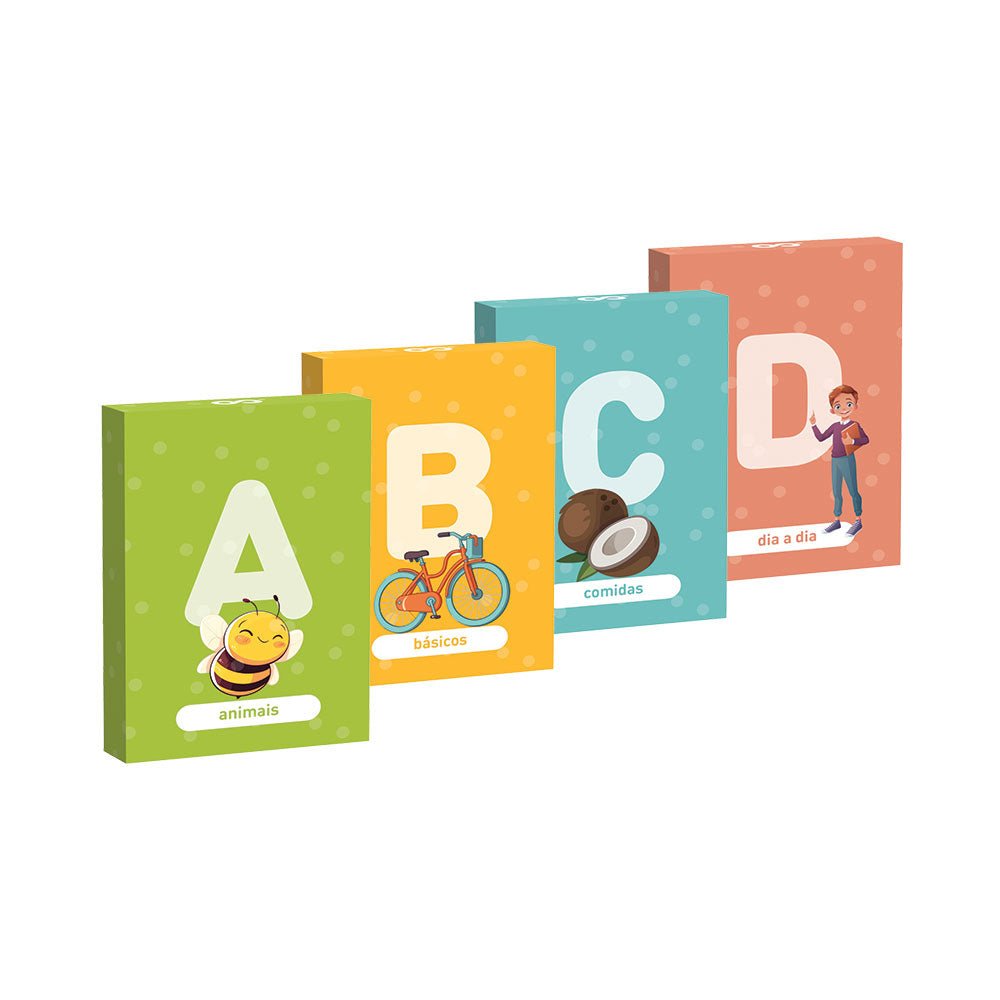 Jogo Educativo Aprende Inglês com 224 cartões - Papelaria Encantada