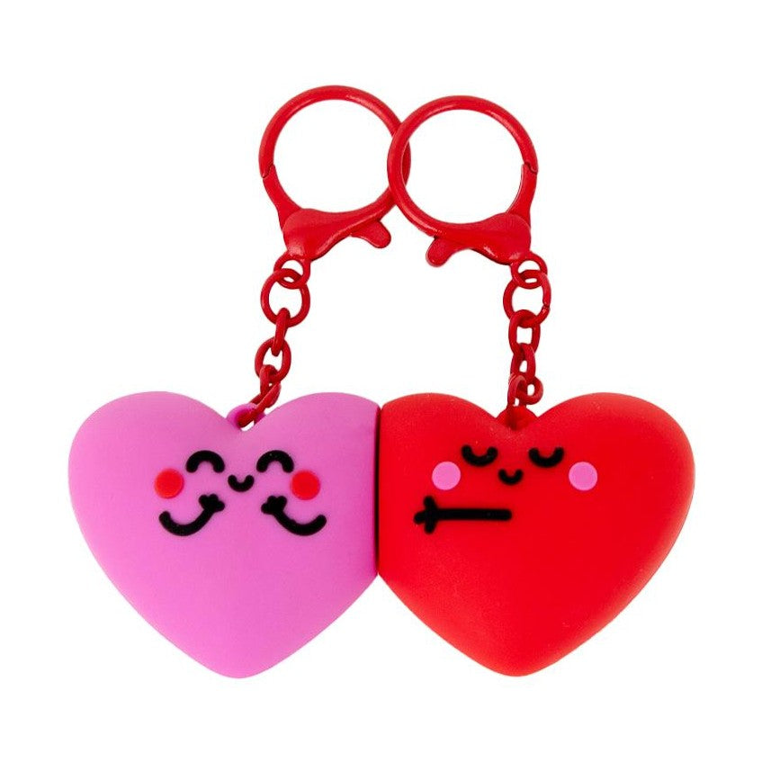 Kit de 2 Porta - chaves - Corações Fúcsia e Vermelho - Mr wonderful - Papelaria Encantada
