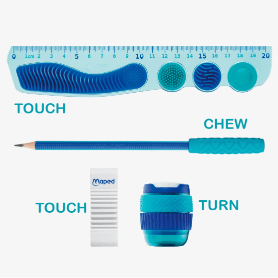 Kit de Escrita 4 Peças Kidy'Learn Concentration Maped - Papelaria Encantada