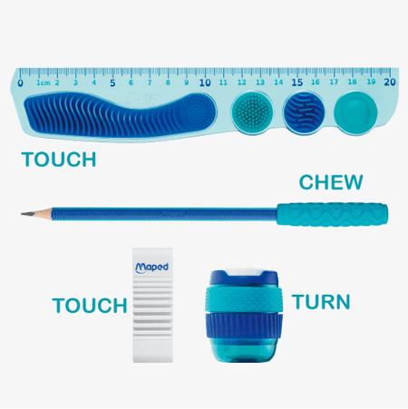 Kit de Escrita 4 Peças Kidy'Learn Concentration Maped - Papelaria Encantada