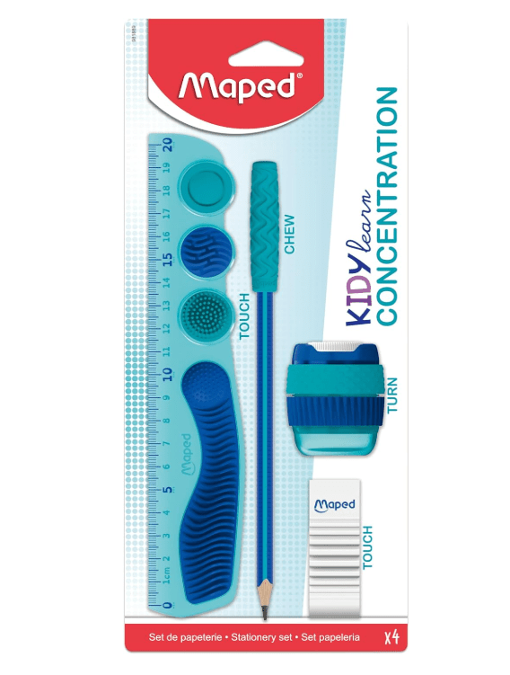 Kit de Escrita 4 Peças Kidy'Learn Concentration Maped - Papelaria Encantada