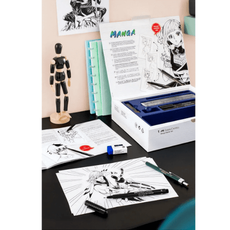 Kit de iniciação em pintura Manga - Faber - castell - Papelaria Encantada
