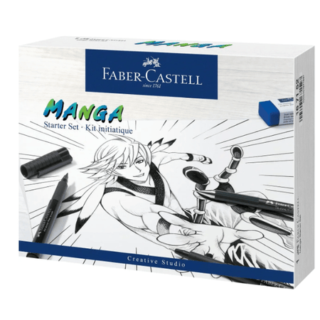 Kit de iniciação em pintura Manga - Faber - castell - Papelaria Encantada