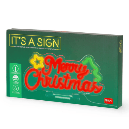 Lâmpada LED com efeito néon - Feliz Natal - É um sinal - Papelaria Encantada