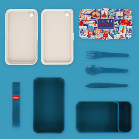 Lancheira Legami adesivos de viagem 1.2L - Papelaria Encantada