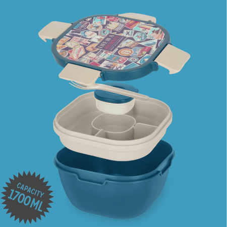 Lancheira Legami Adesivos de viagem 1.7L - Papelaria Encantada