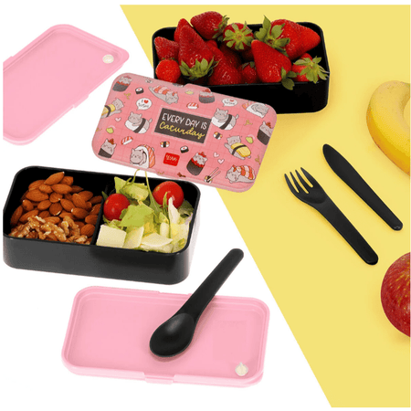 Lancheira Legami Gato Sushi 1.2L - Papelaria Encantada