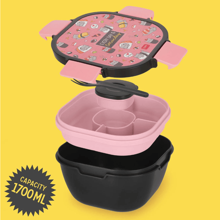 Lancheira Legami Gato Sushi 1.7L - Papelaria Encantada