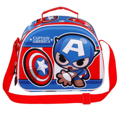 Lancheira térmica 3D Capitão America - Papelaria Encantada