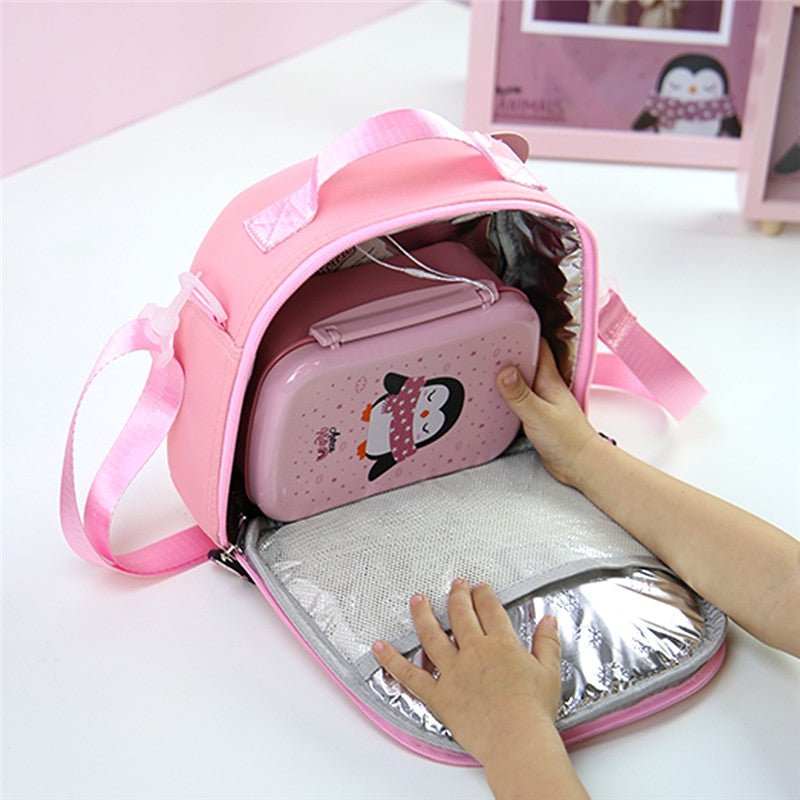 Lancheira térmica Aurea kids - Pinguim - Papelaria Encantada