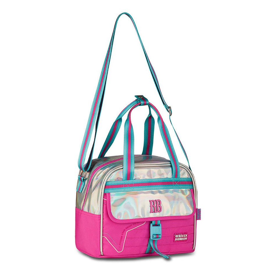 Lancheira térmica Rebecca bonbon 20cm rosa - Papelaria Encantada