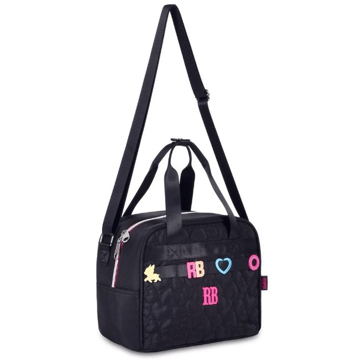 Lancheira Térmica Rebecca Bonbon Soft Texturizado com Matelassê Preto - Papelaria Encantada