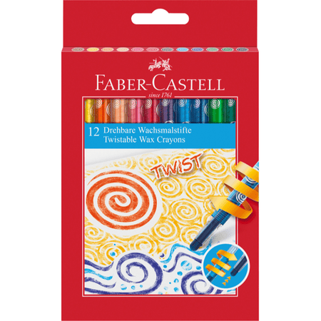 Lápis Cera Twist c/12 Faber - Castell - Papelaria Encantada