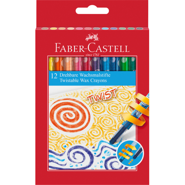 Lápis Cera Twist c/12 Faber - Castell - Papelaria Encantada
