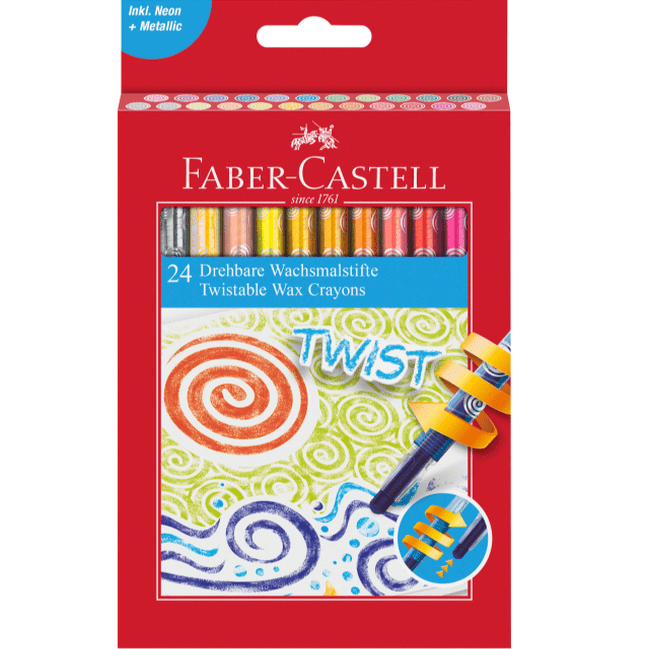 Lápis Cera Twist c/24 Faber - Castell - Papelaria Encantada