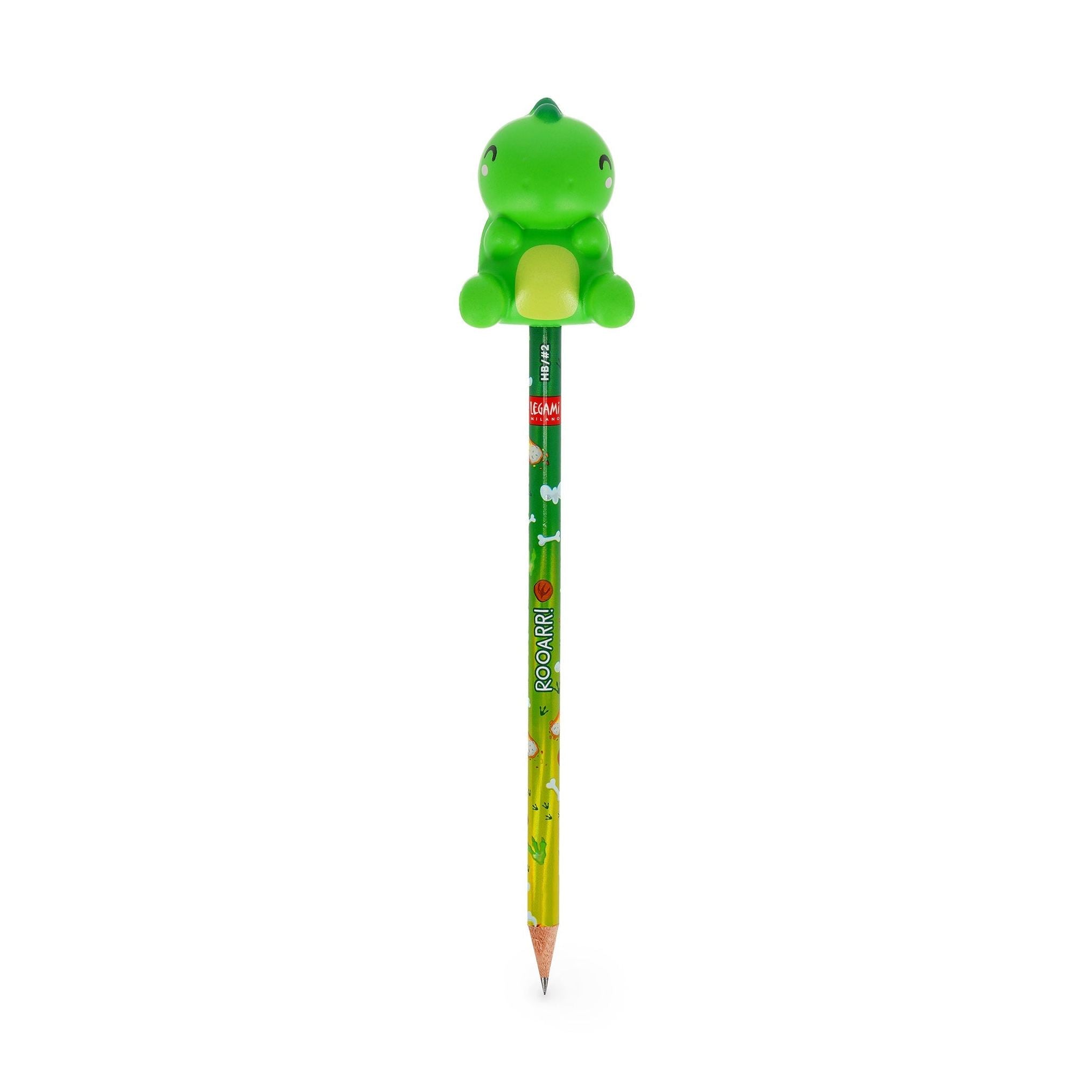 Lápis com boneco squishy Dinossauro - Legami - Papelaria Encantada
