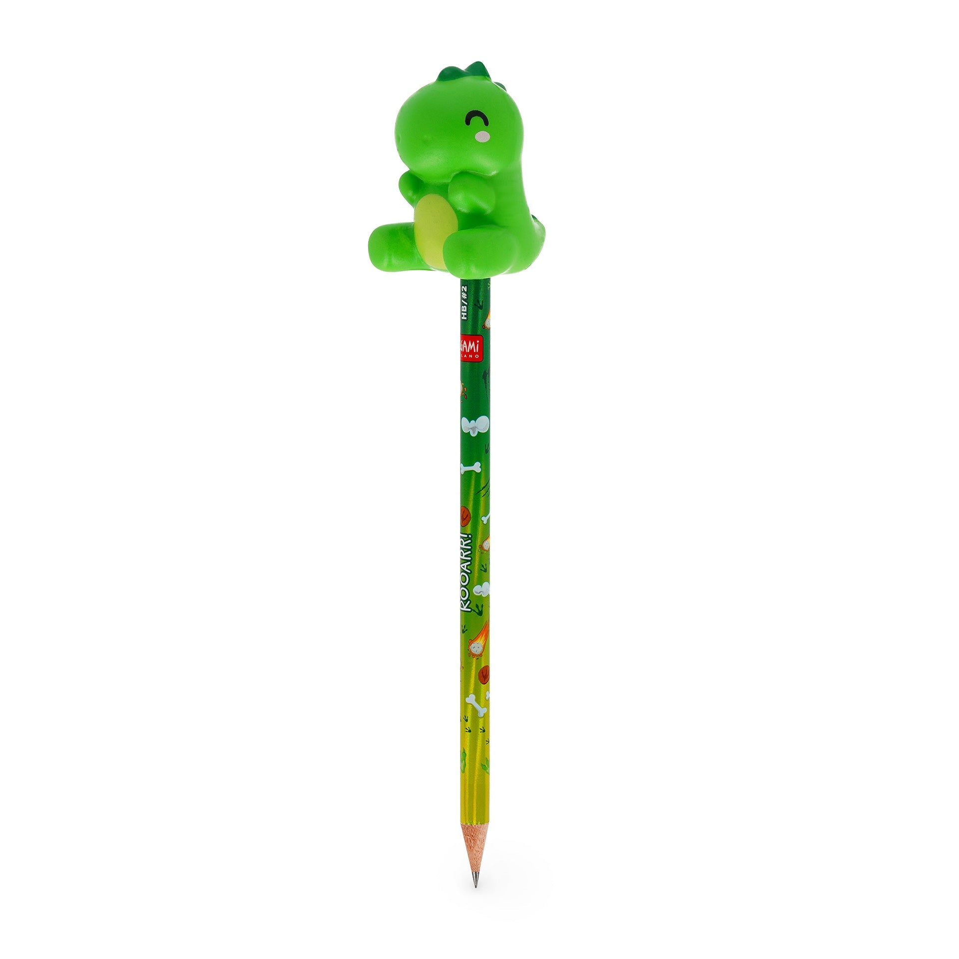 Lápis com boneco squishy Dinossauro - Legami - Papelaria Encantada