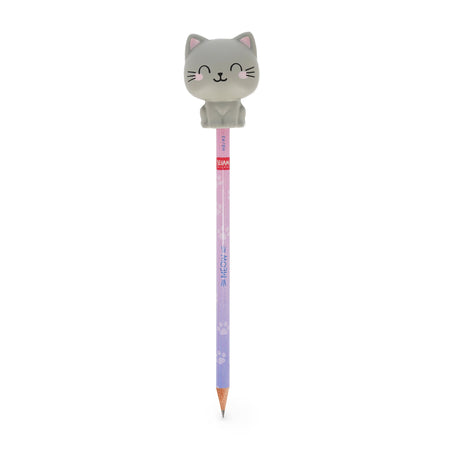 Lápis com boneco squishy Gato - Legami - Papelaria Encantada