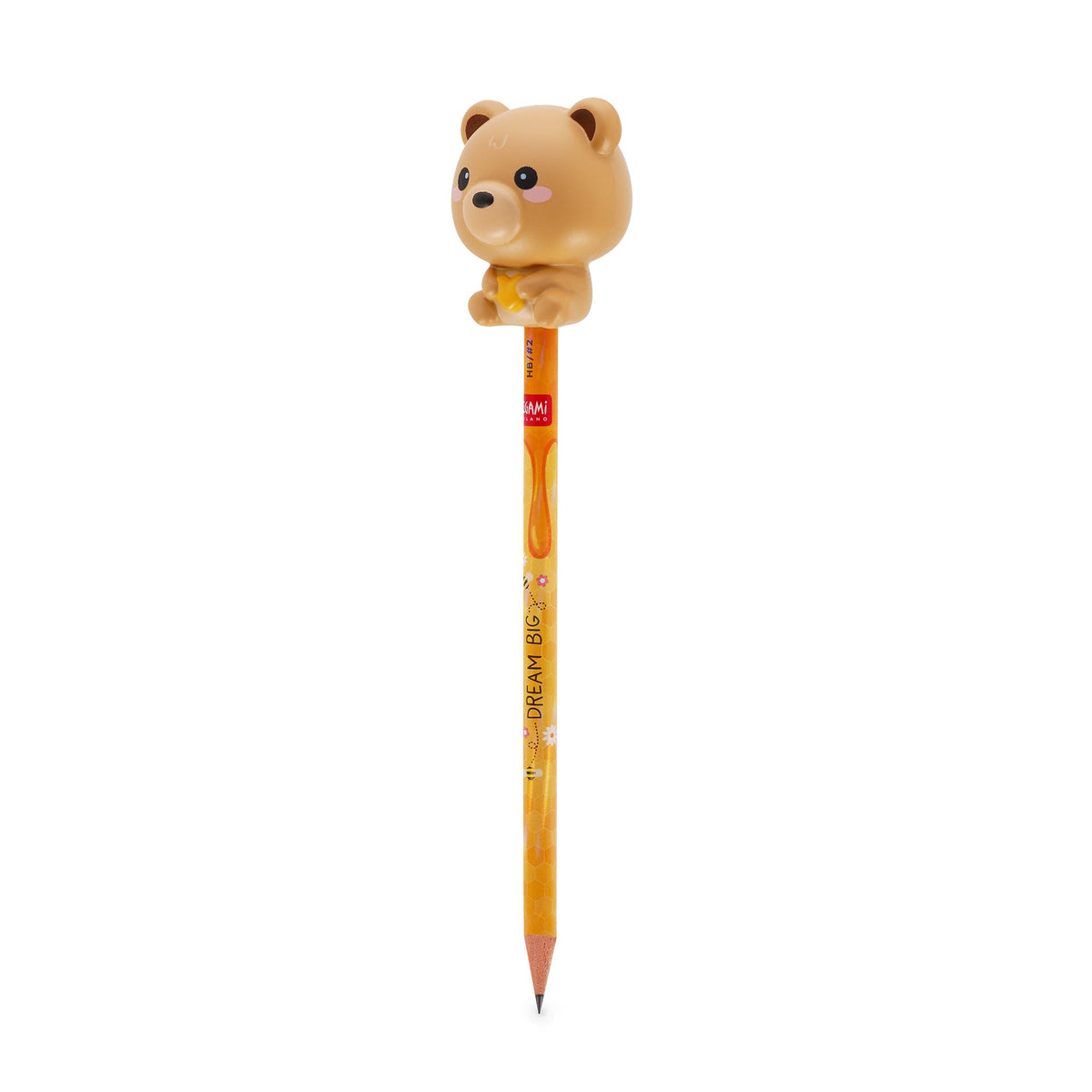 Lápis com boneco squishy Urso - Legami - Papelaria Encantada