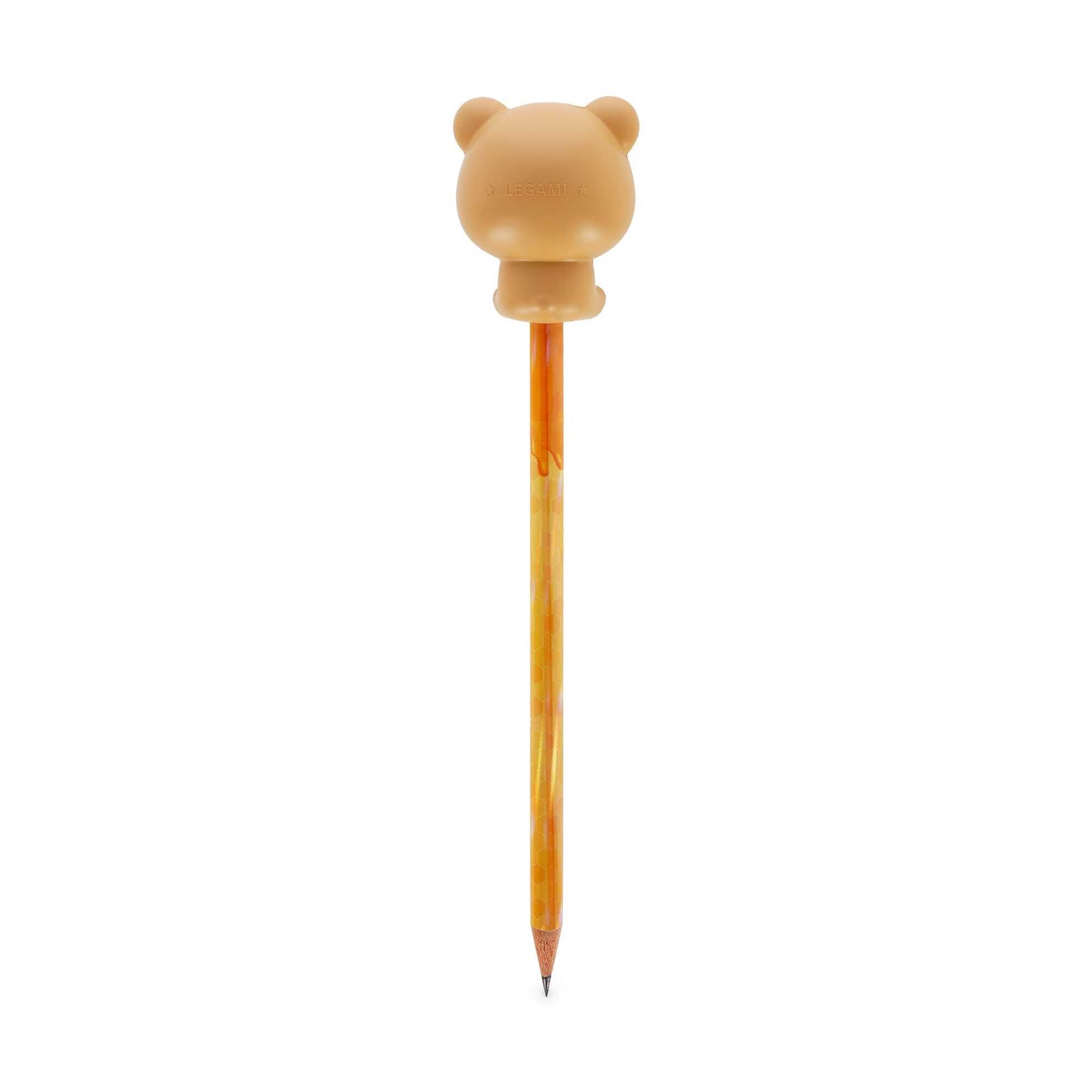 Lápis com boneco squishy Urso - Legami - Papelaria Encantada