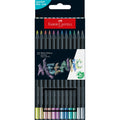 Lápis Cor Faber-Castell Black Edition Super Soft C/12 Cores Metálicas - Papelaria Encantada