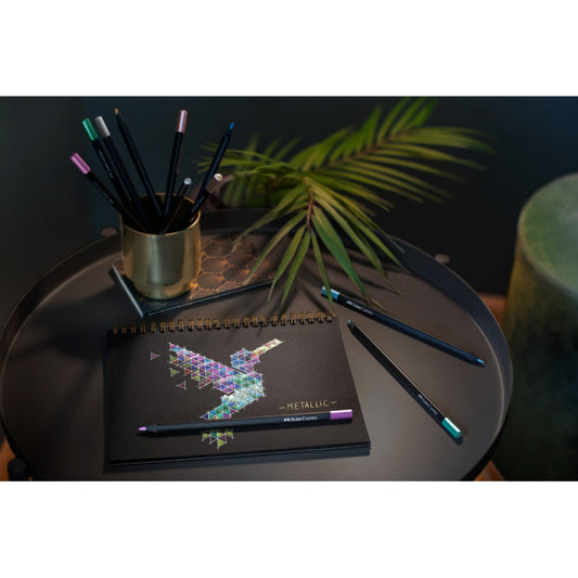 Lápis Cor Faber-Castell Black Edition Super Soft C/12 Cores Metálicas