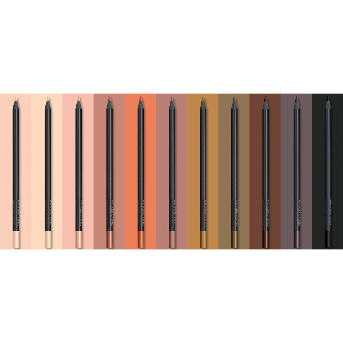 Lápis Cor Faber - Castell Black Edition Super Soft C/12 Tons de Pele - Papelaria Encantada