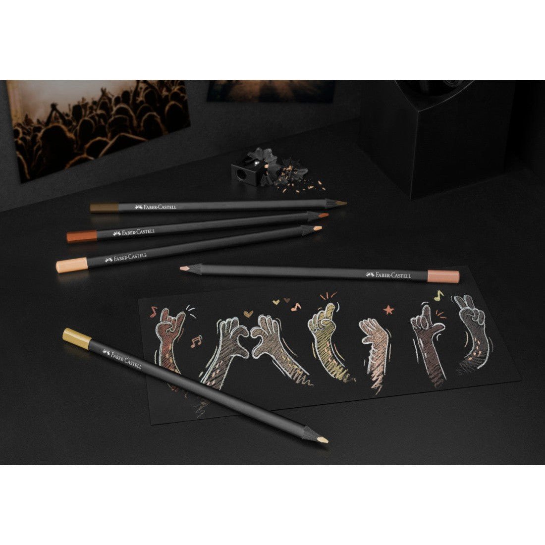 Lápis Cor Faber - Castell Black Edition Super Soft C/12 Tons de Pele - Papelaria Encantada