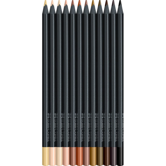 Lápis Cor Faber-Castell Black Edition Super Soft C/12 Tons de Pele