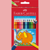 Lápis cor Faber-Castell triangular Jumbo cx12 - Papelaria Encantada